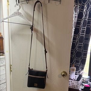 Dooney & Bourke Black and Brown Crossbody Bag